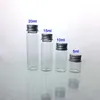 Garrafas de vidro quentes 5ml frasco vazio recipientes cosméticos garrafa de amostra de vidro com tampa de alumínio pequenas garrafas recarregáveis