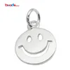 Beadsnice Ciondoli in argento sterling 925 con faccine sorridenti carino faccina sorridente regali di anniversario gioielli fai da te ID 35631