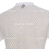 Whole-sNew Mode Sexy hommes Noir Résille TopsTransparent Hommes T-shirts Net Maille Gay See-Thru Chemise Drôle Undersh240U