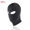 Nouveauté jeux pour adultes cagoule fétiche BDSM bondage masque spandex noir jouets sexuels pour couples 4 spécifications à choisir bonne qualité