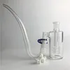 DIY Smoking Glass Bong Ash Catchers 14mm 14.4mm with Glass Straw Tube J-Hook Adapter Plastic Keck Clips for Water Pipes