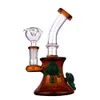 Bongs cor-de-rosa Hookahs Beaker Glass Water Bong Fumar Tubulações de água Heady Dab Rigs com tigela de 14mm s363