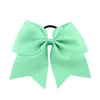 20pcs 196 couleurs disponibles! 8inch Girls Hair Bow Grosgrain Ribbon Cheer Bow Band Elastic Ponytail Hair Hair pour fille accessoires