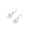 10 Par / Lot White Pearl Kolczyki Silver Hak Dynda Żyrandol Dla Kobiety Moda Prezent Rzemiosło Biżuteria C01