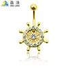 Mix Sale Belly Button Rings Mix Design 316L Stainless Steel Bar Navel Rings Body Piercing Jewelry
