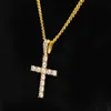 男性Hiphop Jewelry New Style Charm Classic Cross Necklace Pendant Full Iced Out Crystal Rhinestones Crux Drop236L