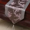 Short Length Patchwork Chinese Silk Table Runner Cherry blossoms Rectangular Damask Table Cloth for Wedding Party Dining Table Mat 150x33 cm