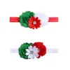 Baby Hair Accessories Cute Fabric Flowers Headband Girls Fashion Elastic Hairbands Children Christmas Party Dress Up Xmas Gifts
