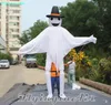 Halloween Party Parade Kostuum Performance Opblaasbare Ghost Puppet 3.5m White Walking Blow Up Ghost-pak voor evenementen