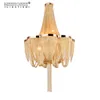 Vintage Bronze Lustre Éclairage Empire Français Post Chaîne En Aluminium Or Suspension Lampe Suspension Maison Lumière Suspendue Lustre pour Salon Hôtel Project Lights