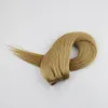 Trama di capelli biondi di alta qualità # 60 trama ondulato dritto 10 "-28" 3 bundle 300g estensioni di capelli malesi remy tessitura