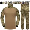 Skjutskjorta Battle Dress Uniform Tactical BDU Set Army Combat Clothing Camouflage US Outdoor Woodland Hunting Uniform No05-007