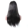 ブラジルの絹のようなストレート360正面フロントヒューマンヘアウィッグスディーバ130密度gluellessフルレースウィッグベビーヘアナチュラルヘアライン