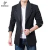 Partihandel - Höst vinter mode män ull kappa 2017 Fashion Solid Long Mens Coat Slim Fit Mens Overcoat Casaco Masculino