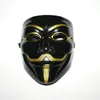 MOQ:20PCS V For Vendetta Halloween Mask Guy Fawkes Full Face Masks With Eyeline More Colors PVC Film Theme For Adult