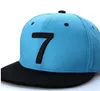 Cappello piatto da baseball aderente CR7 Berretti da baseball blu nero Hip Hop Sport Outdoor Snapback Cappello da calcio Bone Uomo Donna Regali