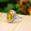 Art Nouveau 925 Sterling Silver Engagement Ring 14x17mm Oval Cabochon Semi Mount Fine Silver Ring Setting6417307