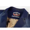 Vente en gros - Automne Men's Men's Vêtements Denim Blazers Veste Plus Taille M ~ 4XL Jeans Jeans manteau Slim Fit Sossel occasionnel 169