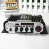 HY600 Mini Amplificador Amplificador de Carro 20W + 20W FM Audio Mic Speaker MP3 Amplificador Estéreo para Motorcycle Car Home Uso