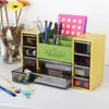 Schreibtisch-Organizer mit 10 Schubladen, Kunststoff-Kosmetik-Aufbewahrungsbox, Gitterschränke, Schmuckpinsel, Lippenstift, Nagellack, Sortiergitterbehälter