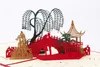 3D всплывающее влюбленное дерево приветствие открытки на день Святого Валентина день рождественские день рождения приглашение подарочные карты праздничные партии