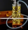 [Gold and silver Ssangyong] acrylic hookah, Send the pot accessories, glass bongs, glass water pipe, smoking, color style random delivery