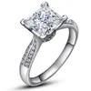 A anéis de casamento de alta qualidade Brand Jeia Sona Zirconia Diamond 925 Sterling Silver Engagement Anéis para Women7397601