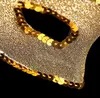 nieuwe mode party bal masker mannen vrouwen venetiaanse maskerade bruiloft glitter doek maskers kerstkostuum rekwisieten goud zilver