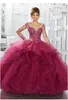 Custom Made Quinceanera Dresses Lace Applique Sequins Long Sleeve Blue Ball Gown Tulle Sweet 15 Gowns Plus Size1648165