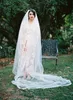 4m Length Wedding Veil White Ivory one layer With comb Lace Edge Bridal Veil 111a