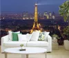 Arrière-plan Tour Eiffel Nuit murale 3d papier peint papiers peints 3D pour toile de fond tv