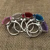 100pcs Diamond ring shape keychain Key accessories choice 5 color New Cheap home party Favors wedding gifts