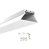 50 X 1M sets/lot anodized silver aluminum profile led and Funneled type profile channel for ceiling or recessed wall lights