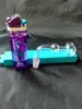 Rosa chips glas bongs tillbehör glas rökrör färgglada mini flerfärgade handrör bästa sked glas