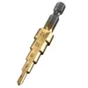 3pcs/set HSS Titanium Coated Step Drill Bit for Metal 3-12mm 4-12mm 4-20mm High Speed Steel Wood Drilling Power Tools