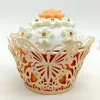 wedding favors butterfly Laser cut Lace Cream Cup Cake Wrapper Cupcake Wrappers For Wedding Birthday Party Decoration 12pc per lot