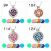 Hot Sale 15 Color Fashion Hollow Aroma Halsband Rostfritt stål Fragrance Diffuser Pendant J011