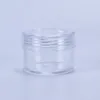 片方のパウダーボトルの瓶の影のコンテナーロットのための透明なベースの空のプラスチック容器の瓶の蓋15グラムの詰め替え可能な小さなプラスチックねじキャップの蓋