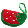 Porte-monnaie de fruits 5 styles Nouveau porte-monnaie en peluche dessin animé fraise pastèque orange sac à main sacs à monnaie sacs pour écouteurs sac de téléphone moblie