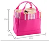 100pcsn Isothemic Bags Min stripes Drawstring Ice Packs Thermal Food Picnic Lunch Bag fo handbag 4colors 21.5*13.5*20cm