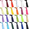 Cravates en soie de polyester Slolid couleur Satin Plain Cravates Fête Cravates de mariage pour hommes 24 couleurs mode Cravate Stock suffisant C003