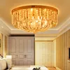 LED Modern Crystal Chandeliers taklampor Golden Crystal Hanging Lights Fixture Home Indoor Chandelier Lighting AC 110V 220V D50CM H26CM