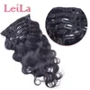 Peruvian Body Wave Clip In Hair Extensions 70120g Unprocessed Human Hair Weaves 7 Piecesset Full Head2923995