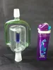 Tweekleurige waterpijpfilterglazen bongs accessoires unieke olieverbrander glazen pijpen Waterstatring roken met druppelaar