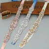 Artesanal de Ouro Rosa Strass Apliques de Casamento Cinto de Cristal Claro Costura em Caixilhos de Noiva Vestidos de Casamento Caixilhos de Noiva Acessórios T17