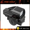 FOGO WOLF 4 Retículo Tactical Reflex Red / Green Laser Holográfico Projetado Dot Sight Scope Airgun Rifle Sight Caça Rail Mount