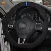 Mewant Black Suede Car Steering hjulskydd för Golf 6 GTI MK6 VW Scirocco R Polo GTI6245578