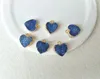 5pcs 12mm Heart Gold Plated Natural Quartz Druzy Pendant Bead,Agate Geode Drusy Charm Jewelry necklace bracelet Making PD482