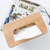 Wholesale- Desktop Plastic Wood lid Cover Storage Tissue Box Drawer Paper Box Multifunction Tissue Box Creative