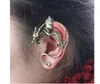 Retro Vintage Black Silver Bronze Punk Temptation Metal Dragon Bite Ear Cuff Clip Earring Earrings G555